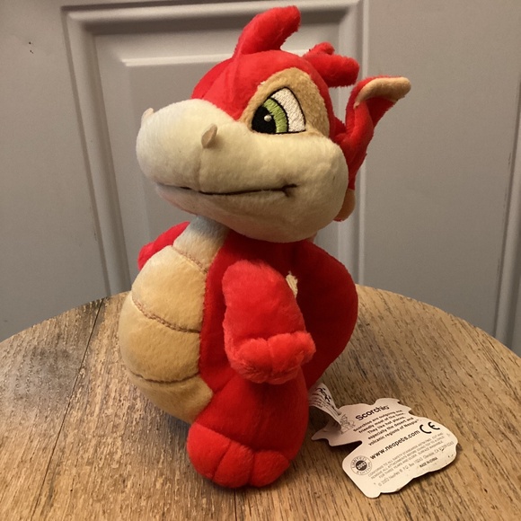 neopets Other - NEW 2002  Neopets Scorchio 8" Plush Red Dragon  Stuffed Animal Vintage